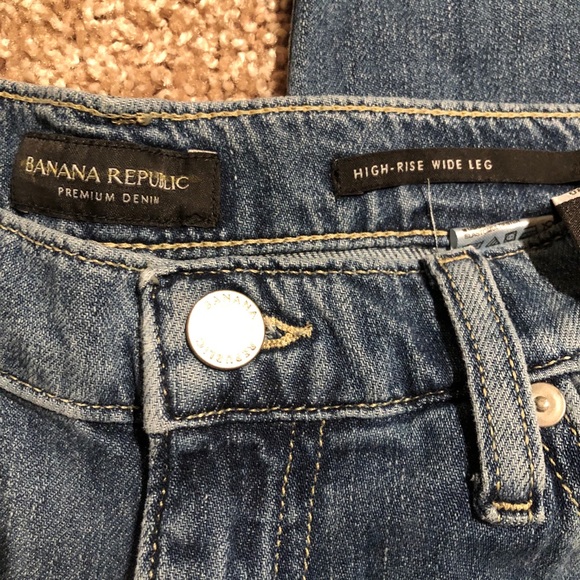 NWT Banana Republic High Rise Wide Leg Jeans 30 - Picture 9 of 14
